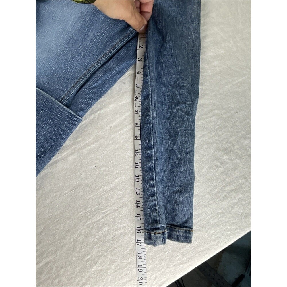 BONJOUR Denim Blazer Jacket Y2K 2000s Retro Pockets Women Medium - Picture 9 of 11